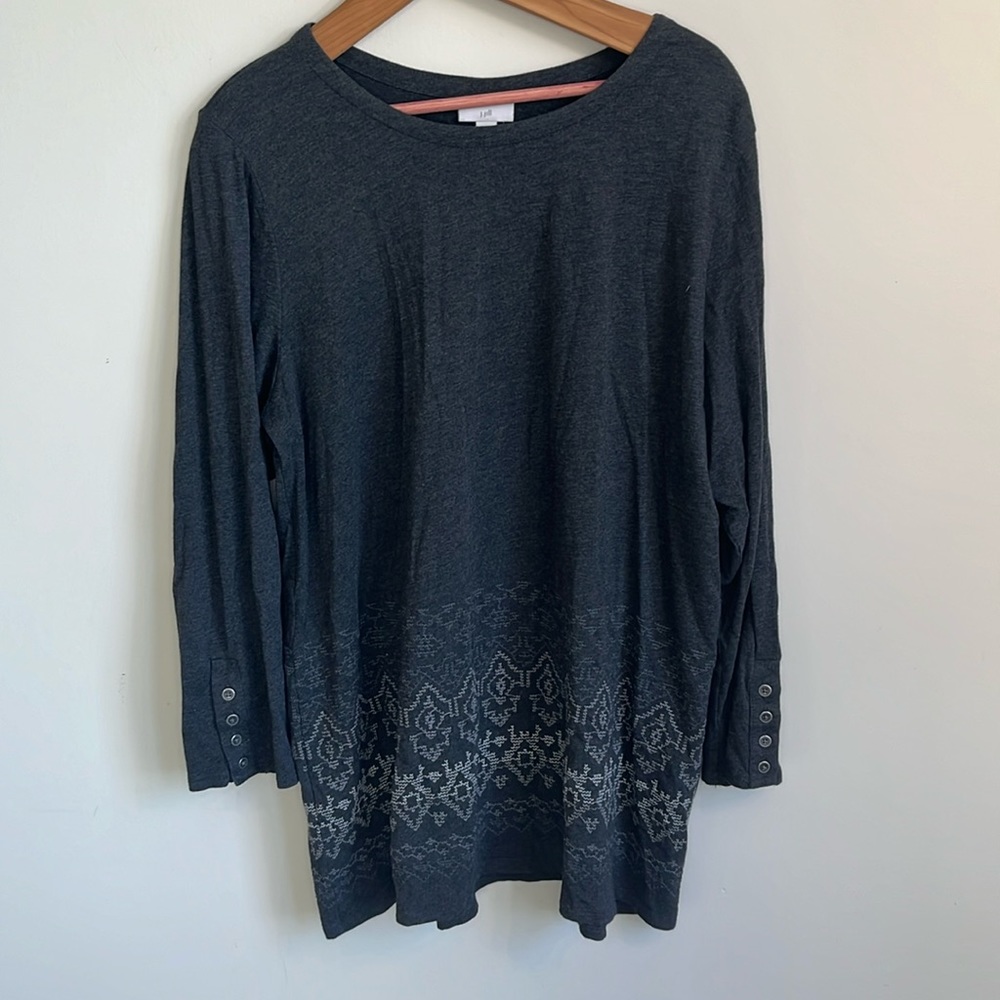 J. Jill Embroidered Short Dress or Tunic Top Size L